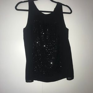 Black Layered Sheer Tank